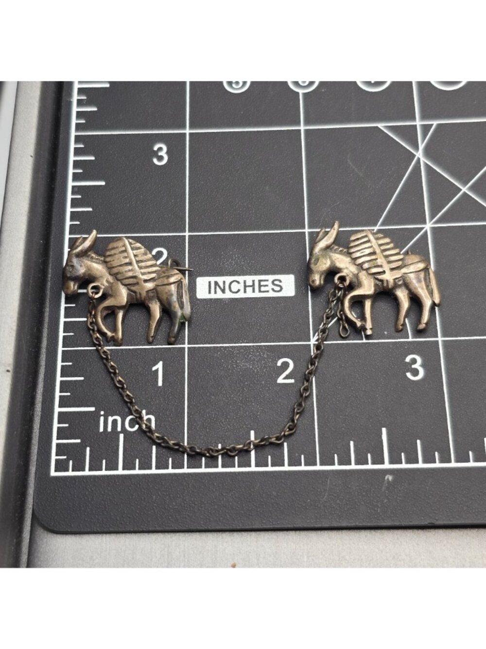 Vintage Taxco Sterling Silver Mule Donkey Chatelaine Brooch Mexican Pin - Picture 12 of 13